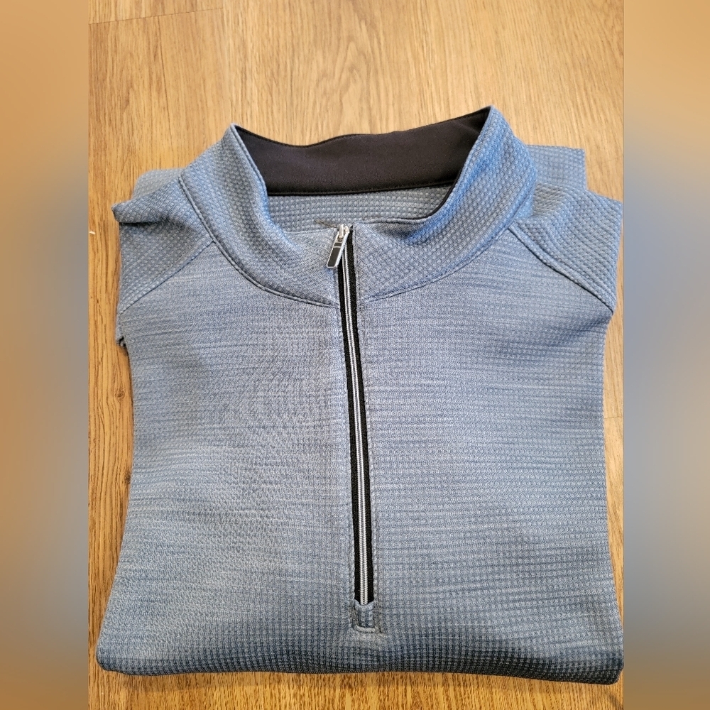 Mens Blue Quarter Zip Cypress Club Long Sleeve shirt XXL